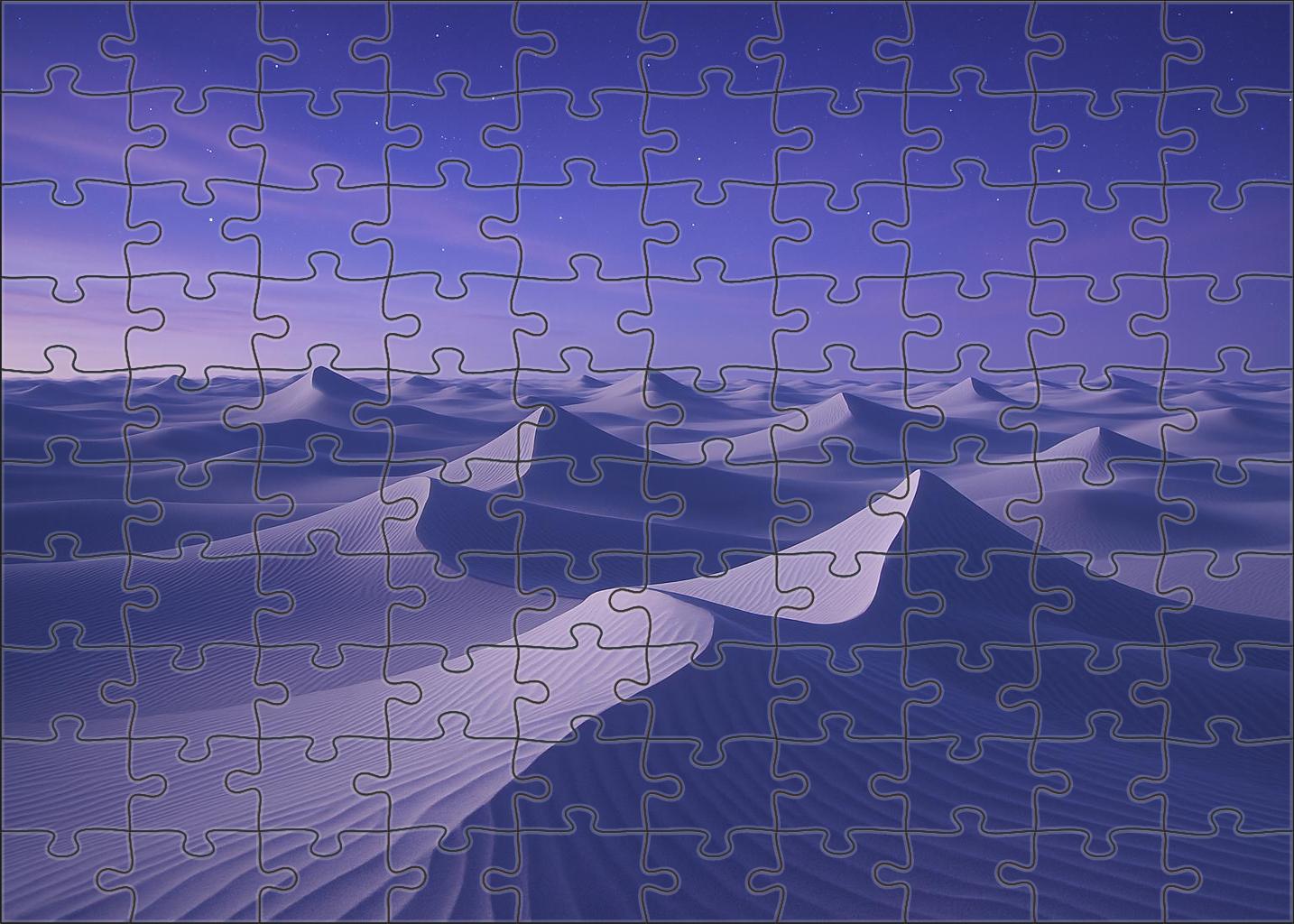 Silver Mirage Gleaming White Dunes Under Twilight Hues Large Format Puzzle