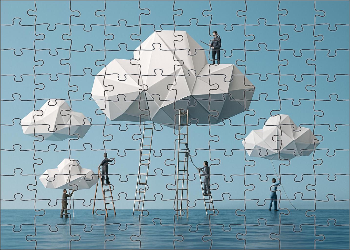 Origami Cloud Builders 300 Piece Puzzle