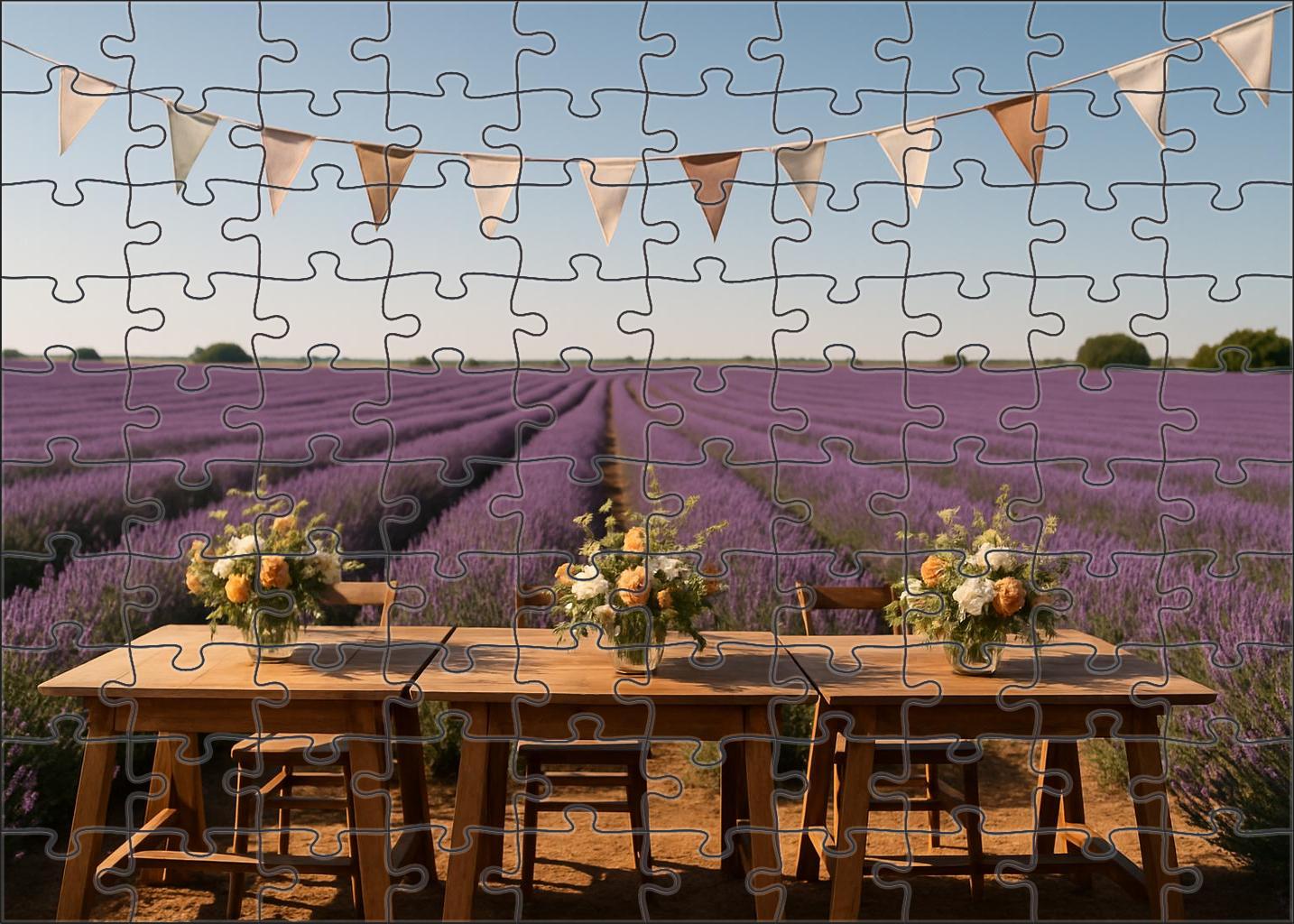 Lavender Field Celebration 1000 Piece Puzzle