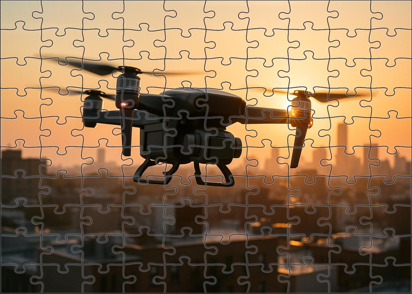 Electric Vertical Takeoff Delivery Drone Puzzle For Kids