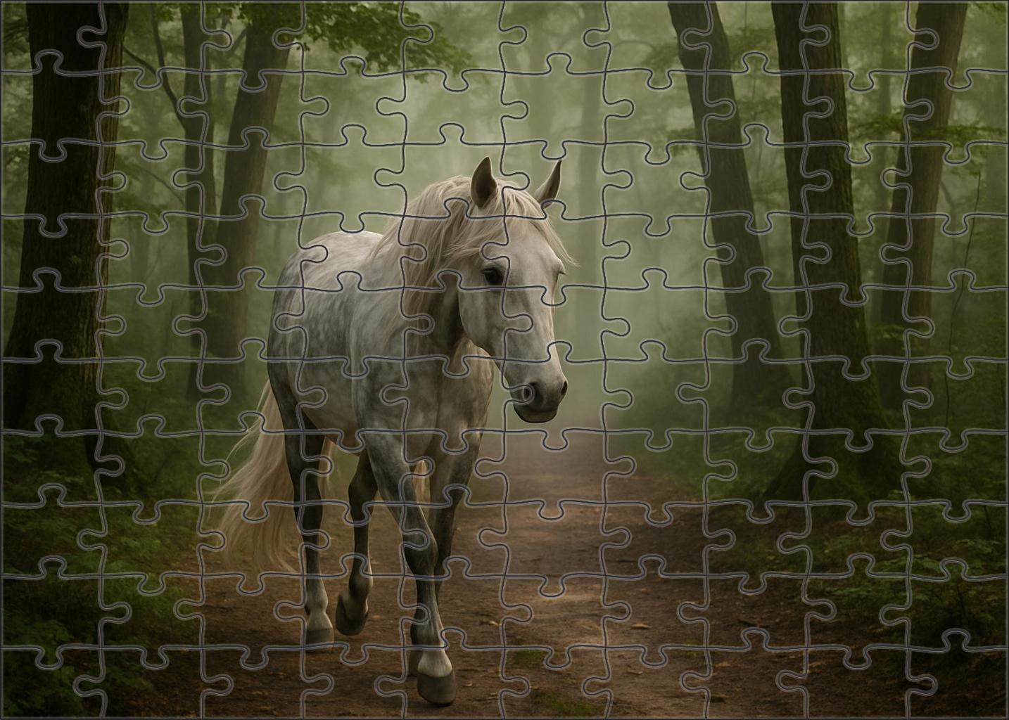 Pearl Frost Gaited Beauty Large Format Puzzle