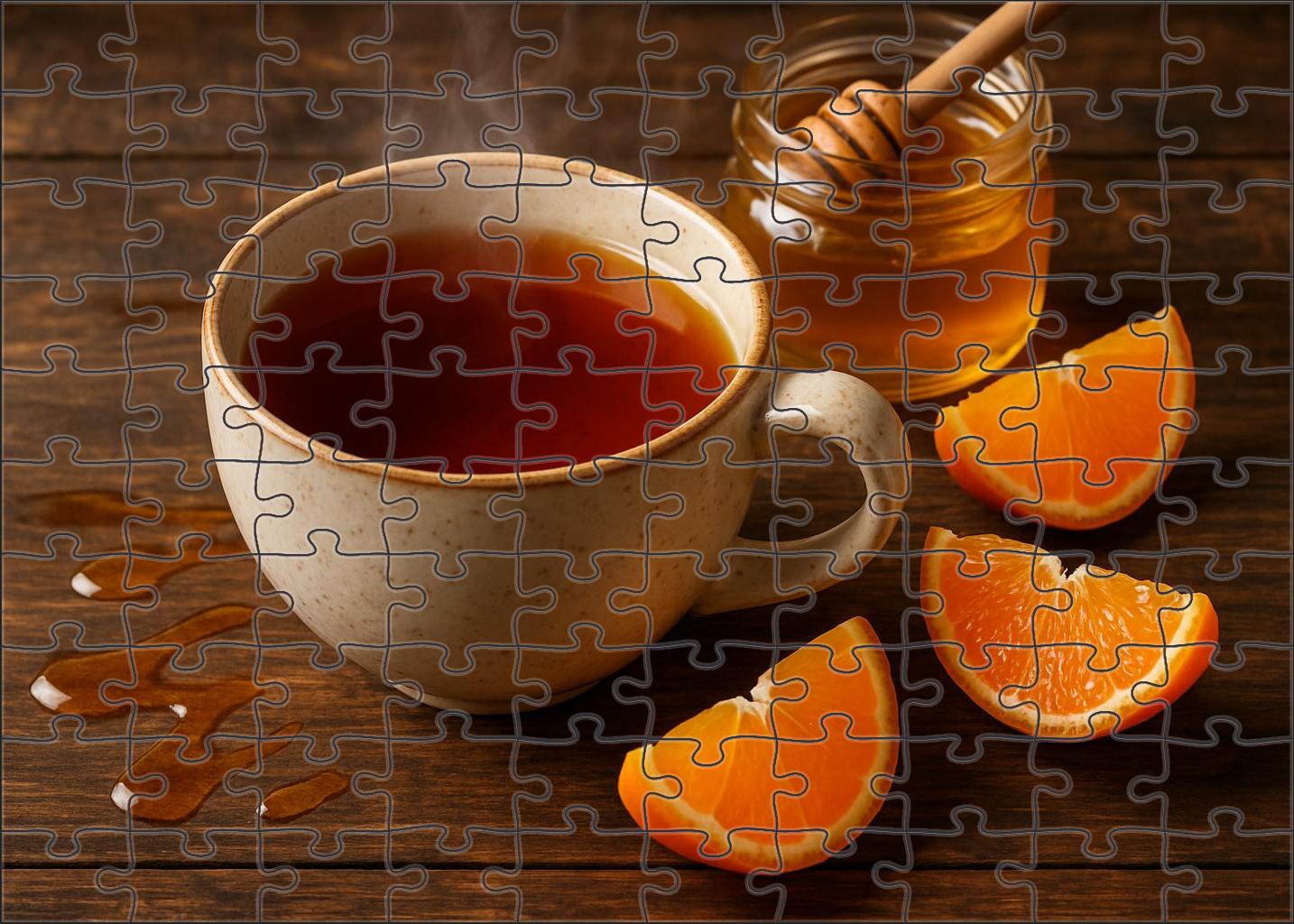 Honey Citrus Black Tea Unique Puzzle Design