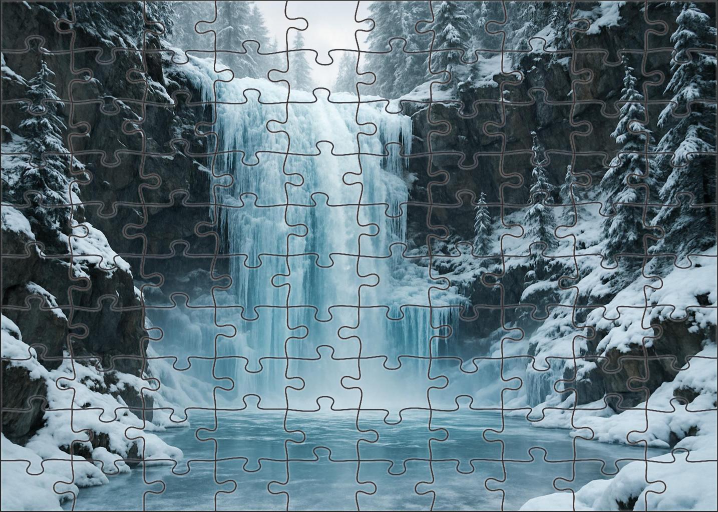 Frost Crystal Plunge Premium Puzzle Pieces