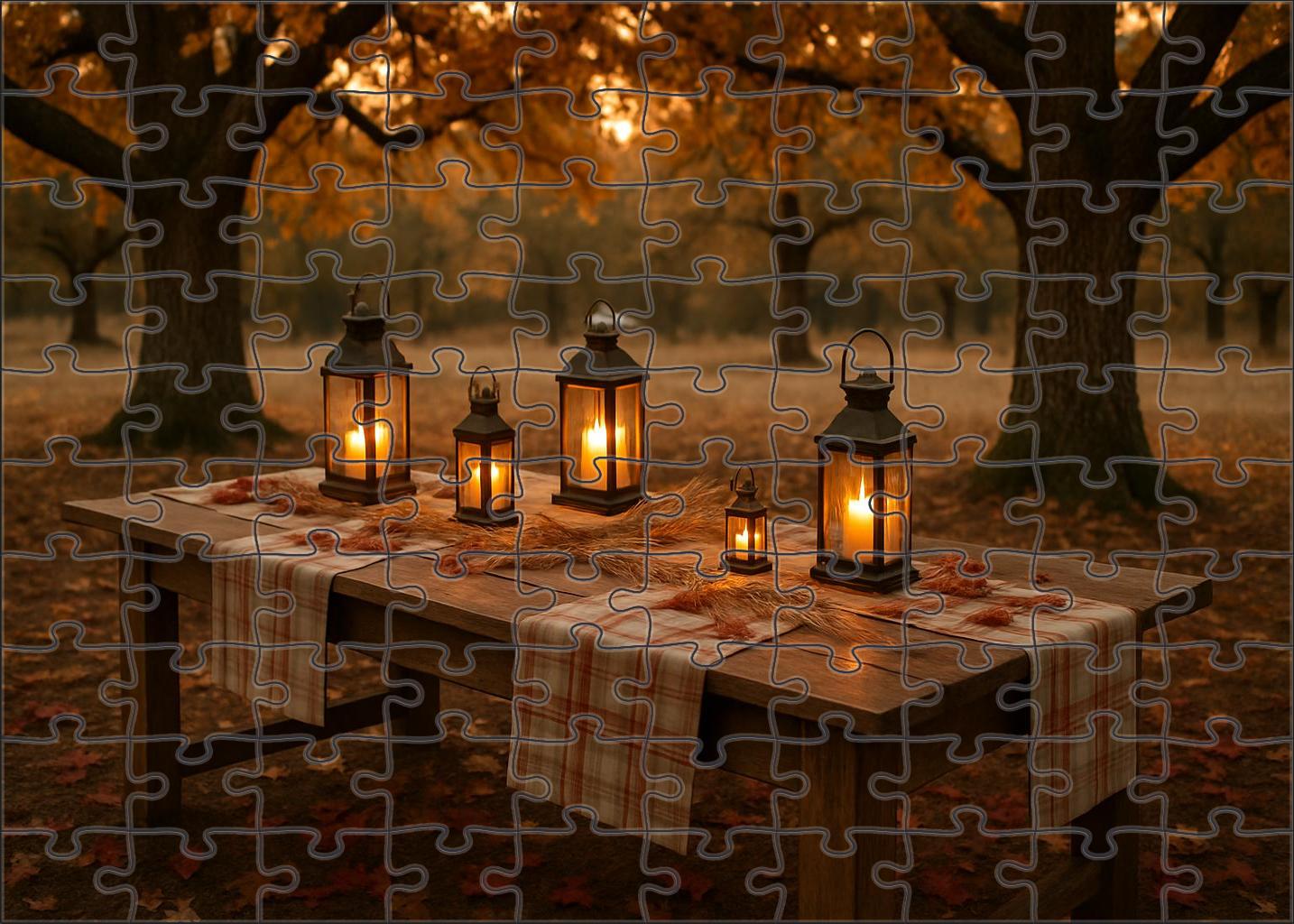 Crimson Autumn Gathering 200 Piece Puzzle