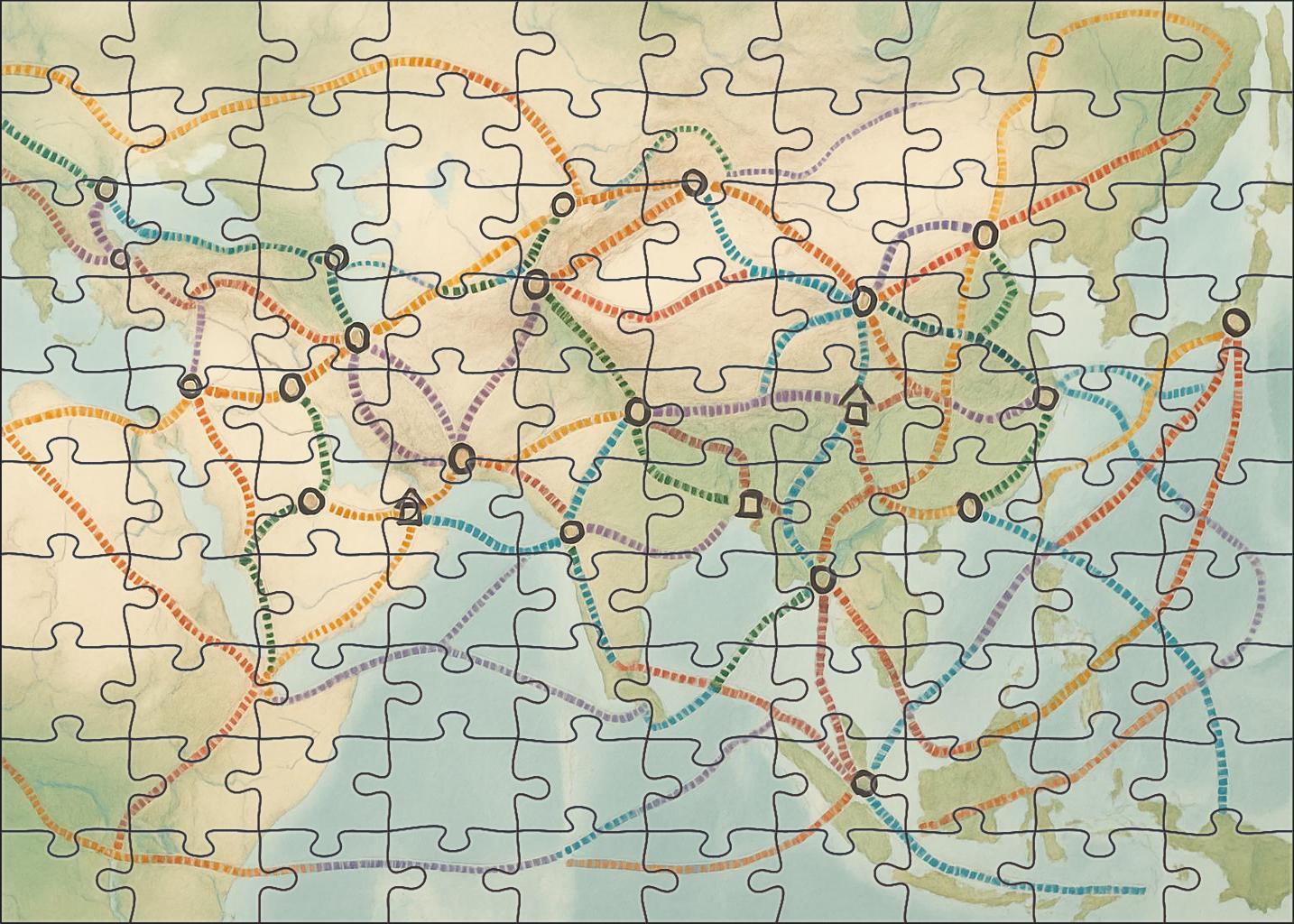 Historic Trade Route Overlays 500 Piece Puzzle