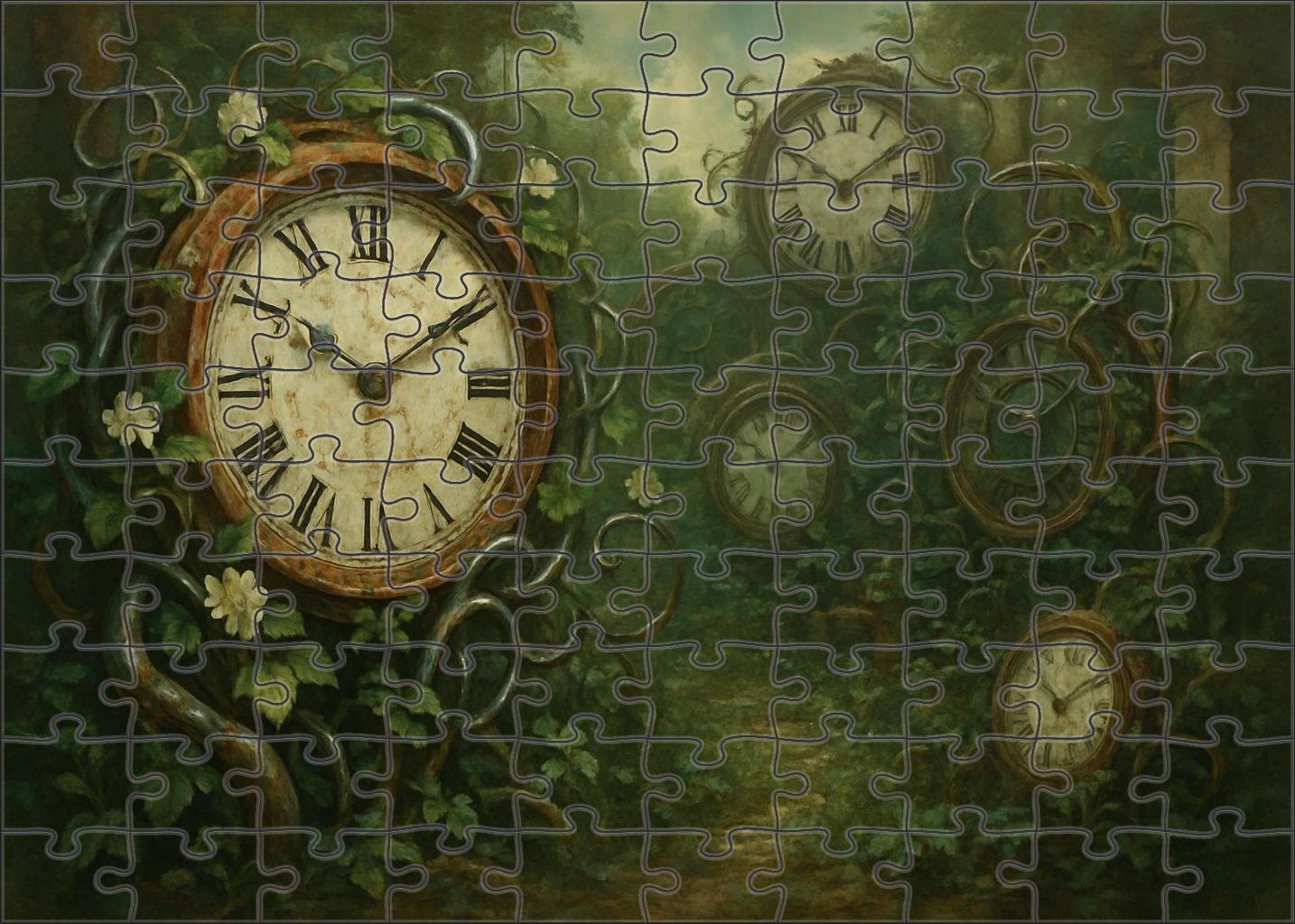 Mechanical Garden Of Broken Clocks 200 Piece Puzzle