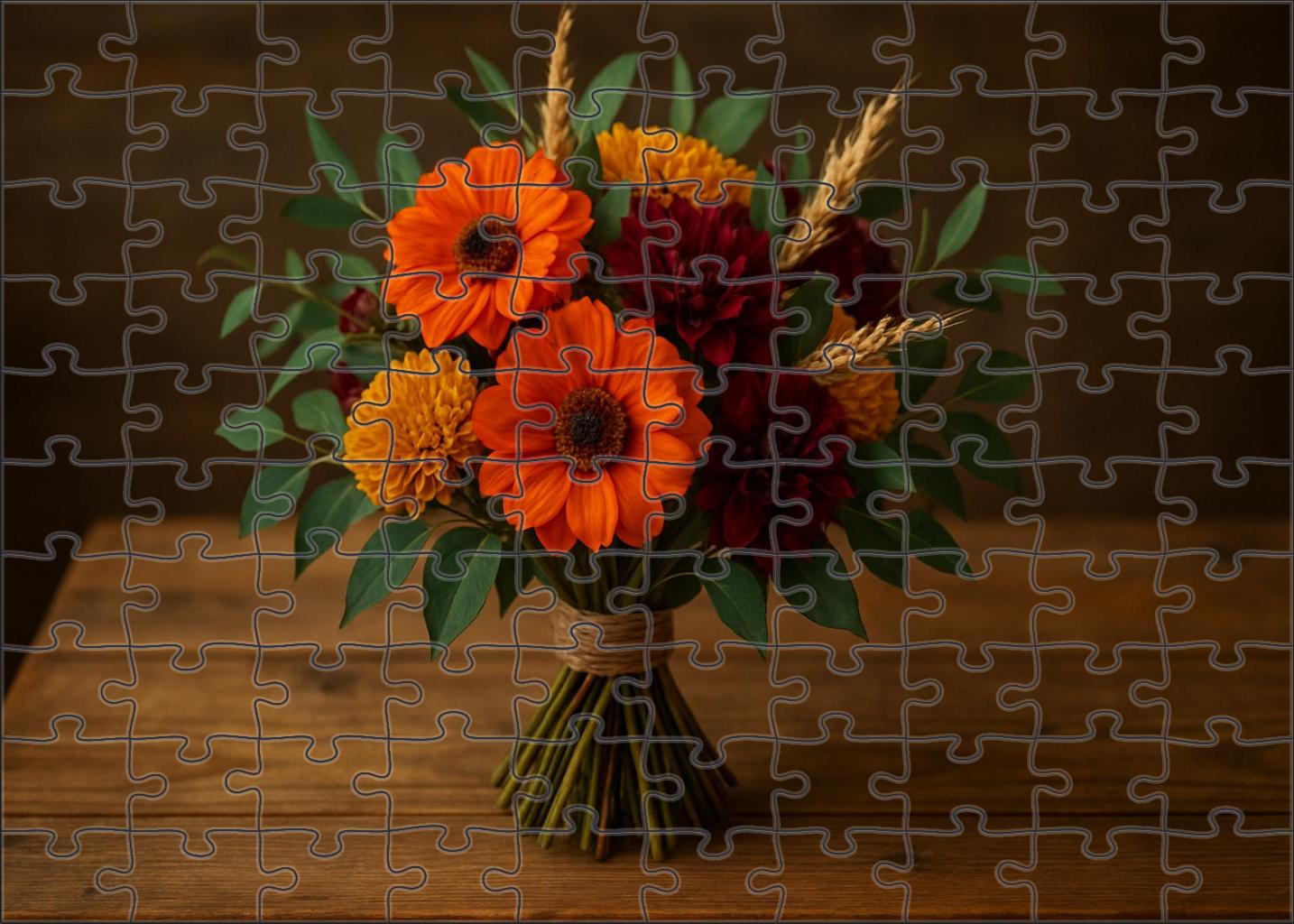 Rustic Autumn Bouquet Family Puzzles