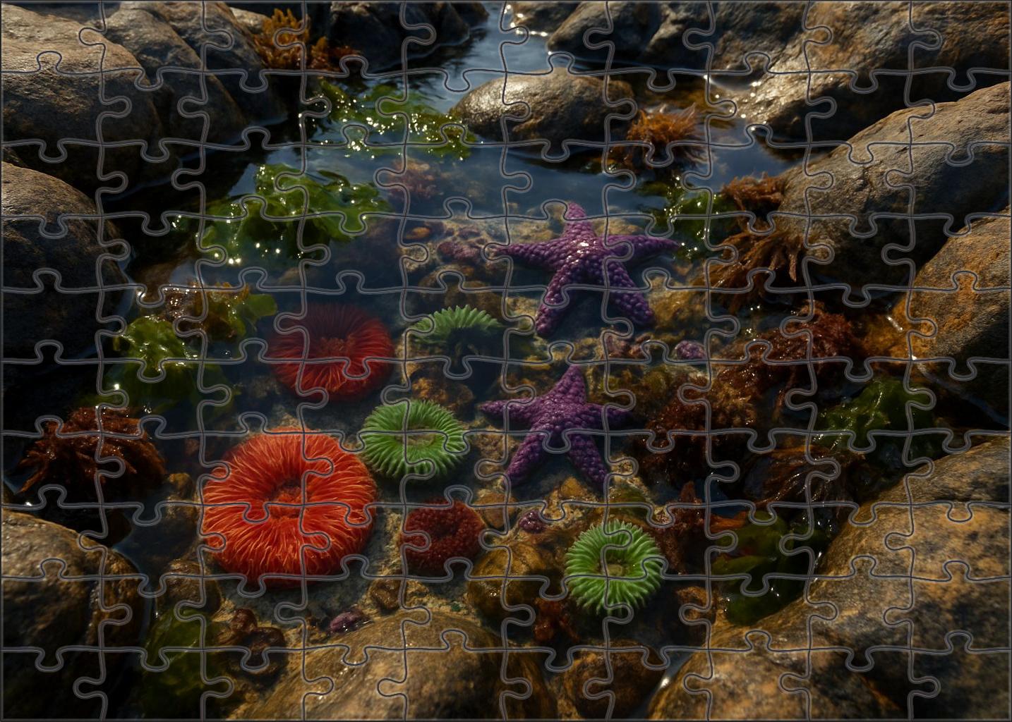Tidepool Garden Bay Rocky Pools And Marine Diversity Easy Puzzles