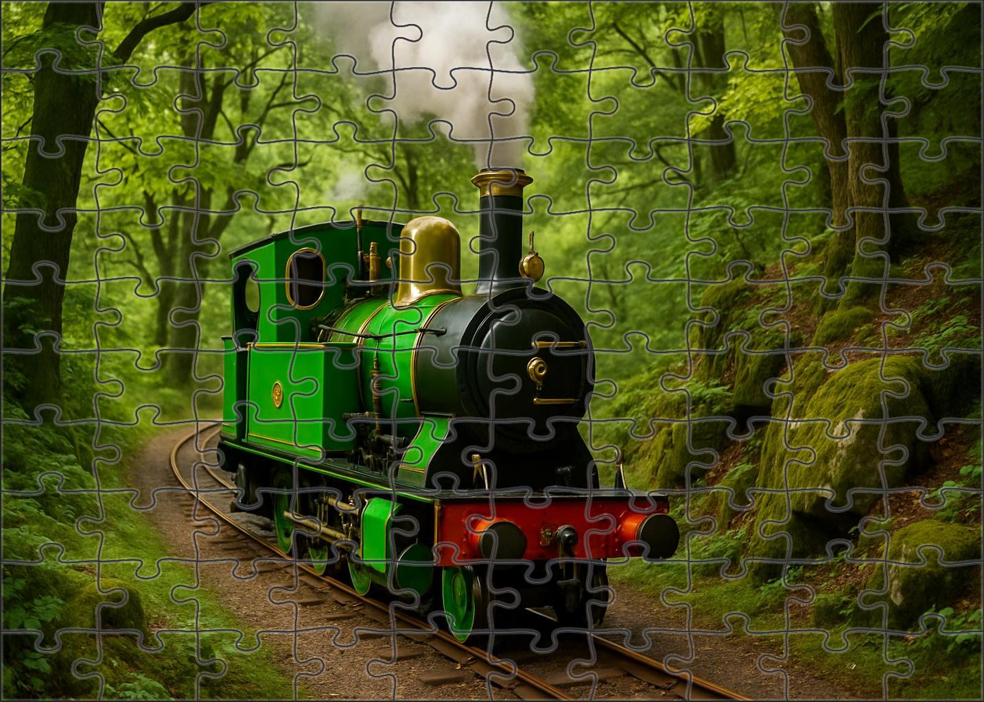 Emerald Forest Narrow Gauge Steam 20 Piece Puzzle