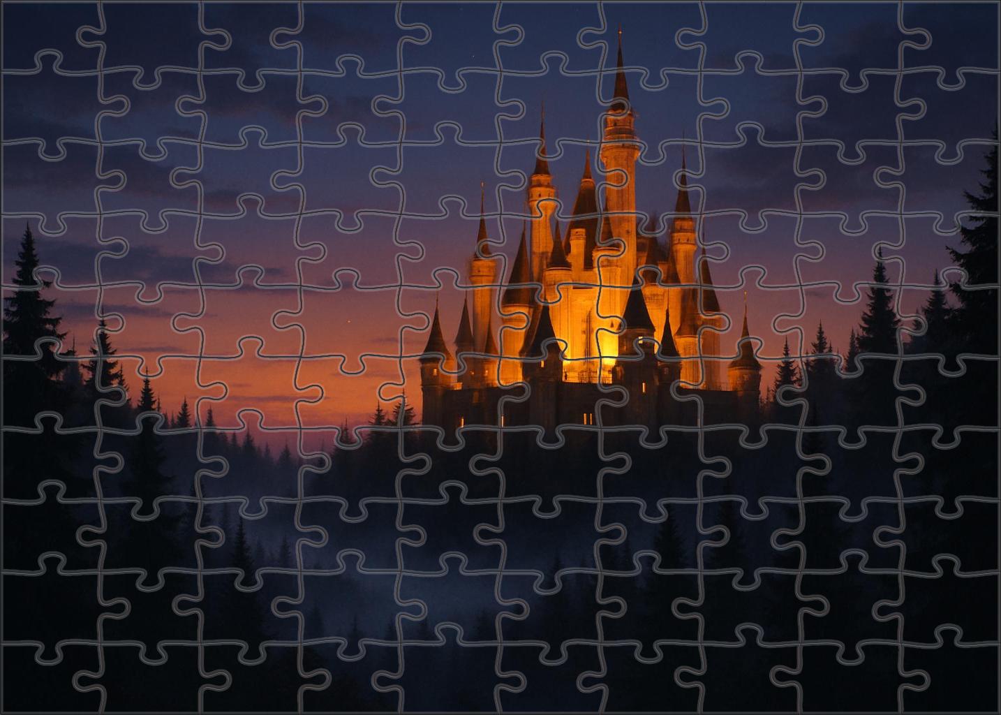 Neuschwanstein Castle Bavaria Germany - Recognized By 7358 Worldwide For Its Fairy Tale Silhouette Easy Puzzles