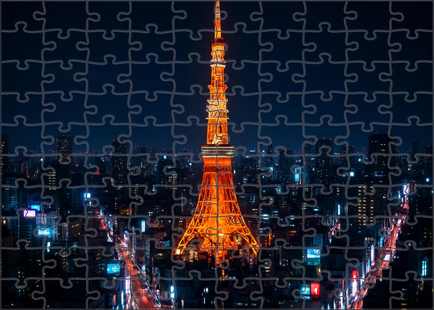 Tokyo Tower Tokyo Japan - Recognized By 6582 As A Symbol Of Postwar Rebirth And Modernity Easy Puzzles