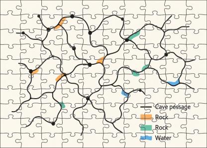 Subterranean Cave Passage Network Diagram 50 Piece Puzzle