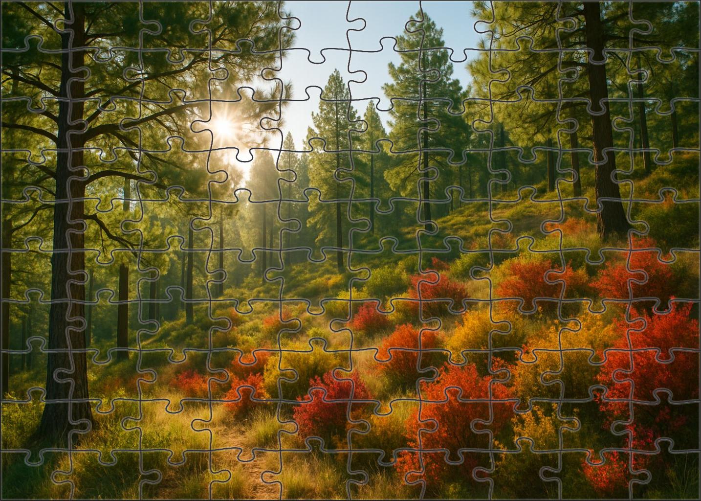 Sun-dappled Ridge Unique Puzzle Design