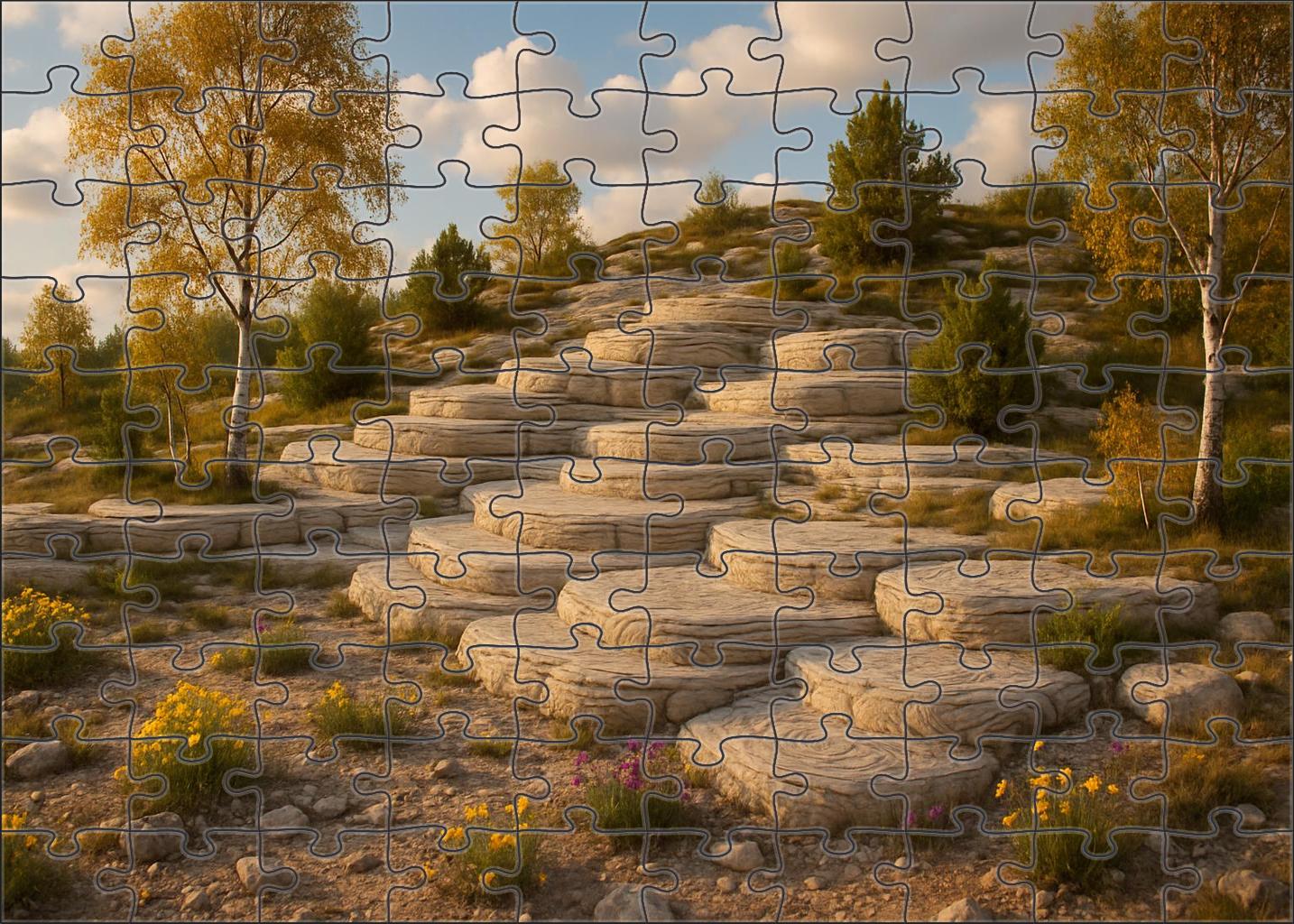 Sun-dappled Limestone Terrace Puzzle Collection