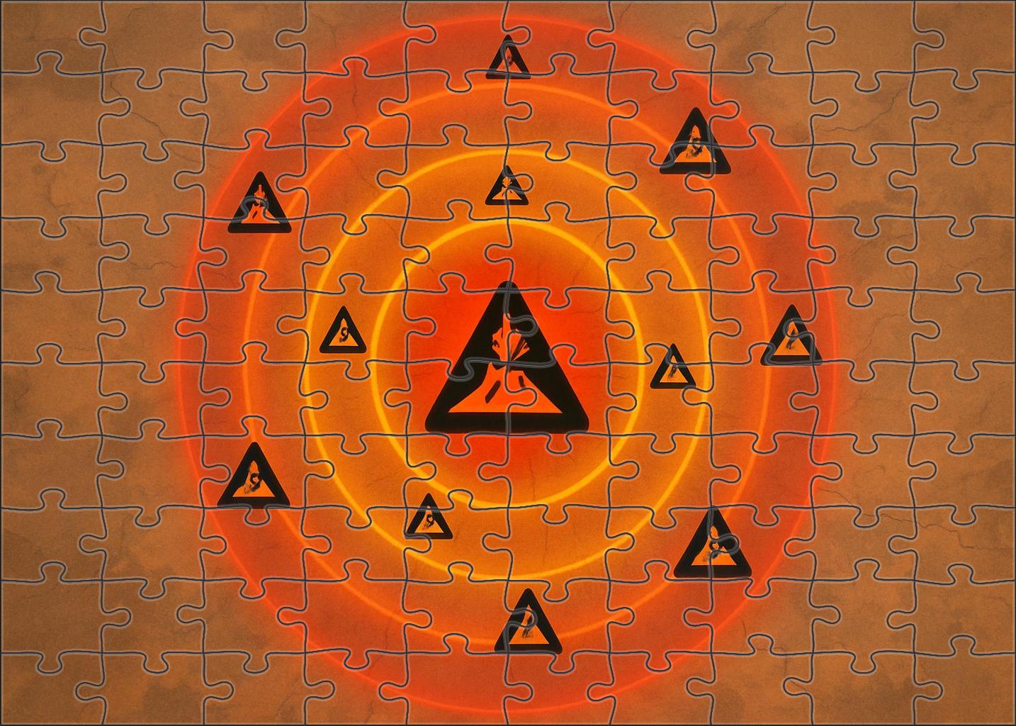 Volcanic Activity Risk Zone Map 300 Piece Puzzle