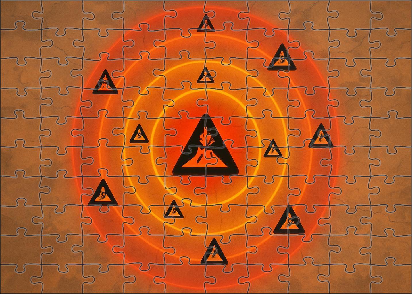 Volcanic Activity Risk Zone Map 300 Piece Puzzle