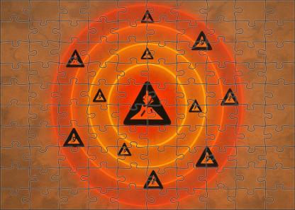 Volcanic Activity Risk Zone Map 300 Piece Puzzle