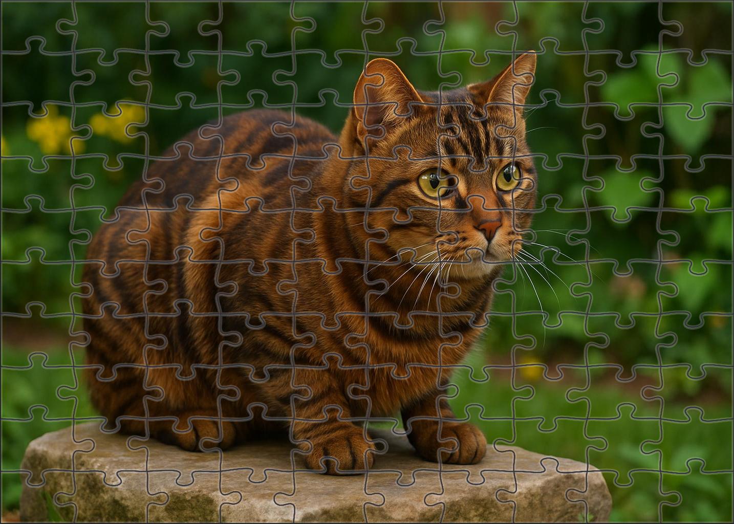 Chestnut Brindle Manx Puzzle Collection