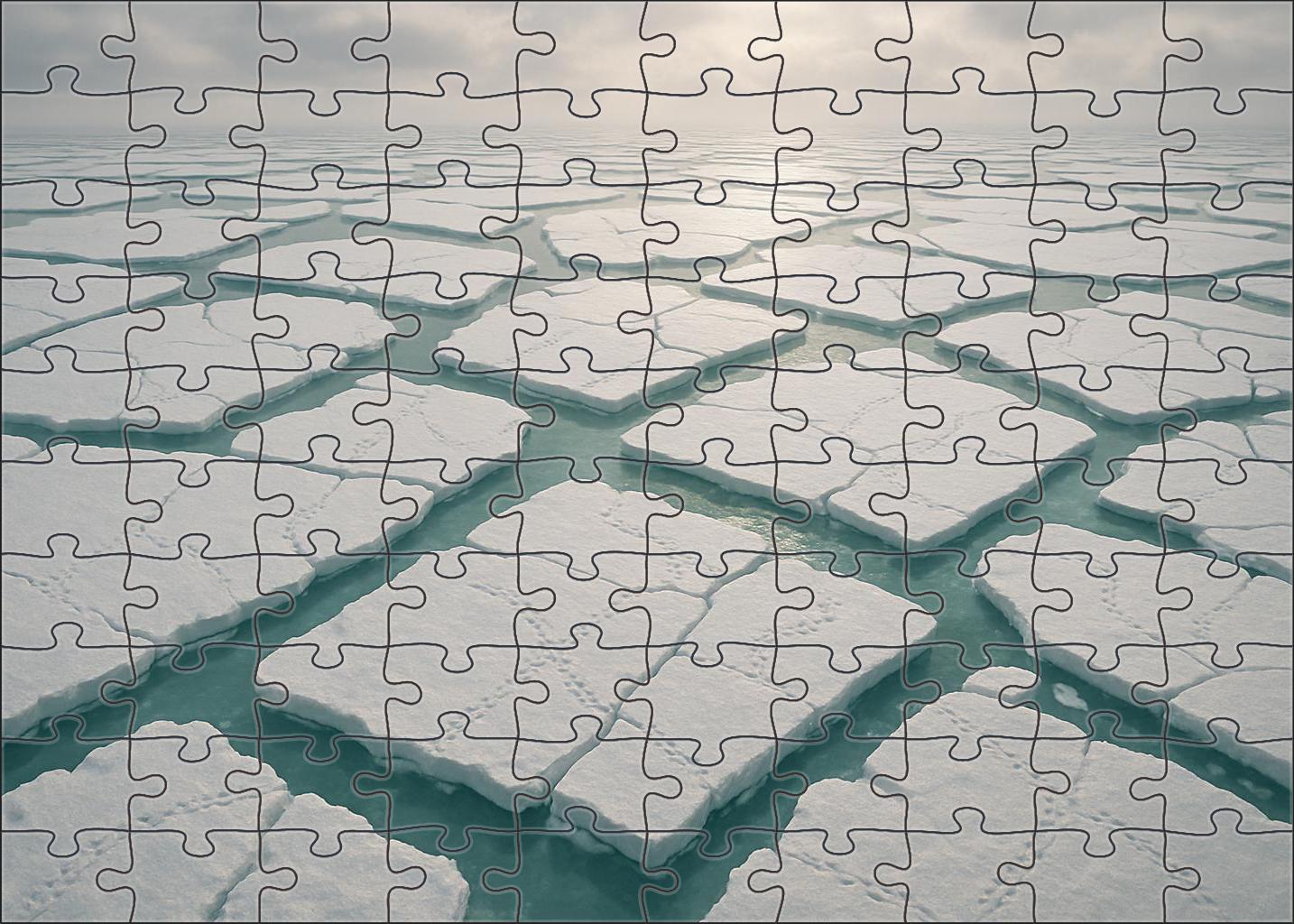 Frosted Ice Floe Edge 100 Piece Puzzle