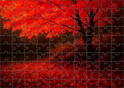 Crimson Canopy Crest Premium Puzzle Pieces