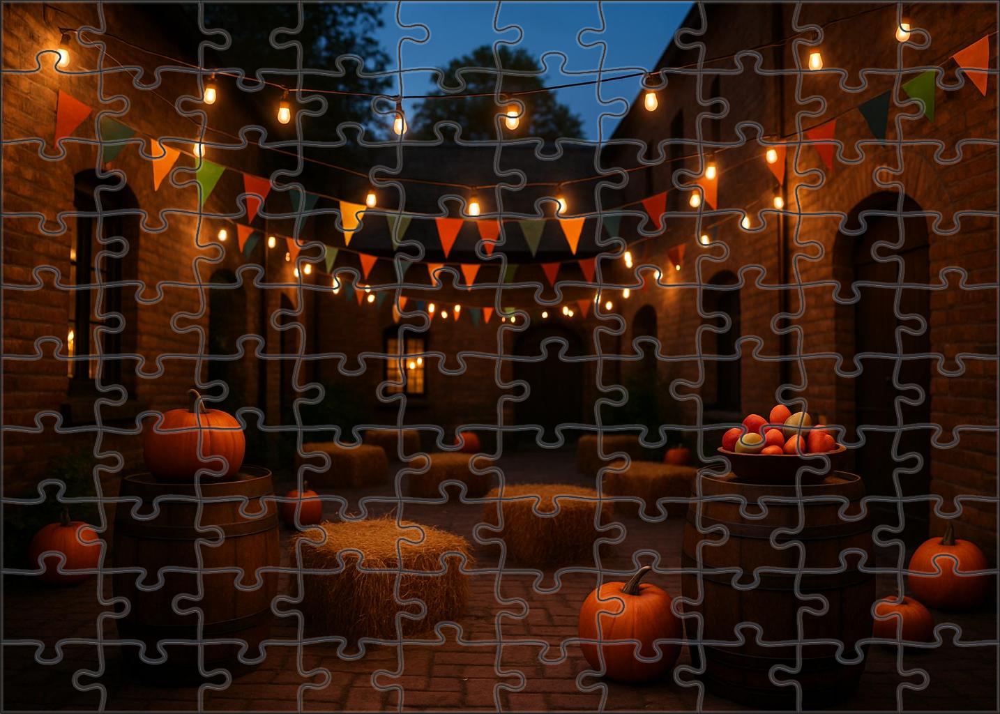 Harvest Festival Courtyard 200 Piece Puzzle