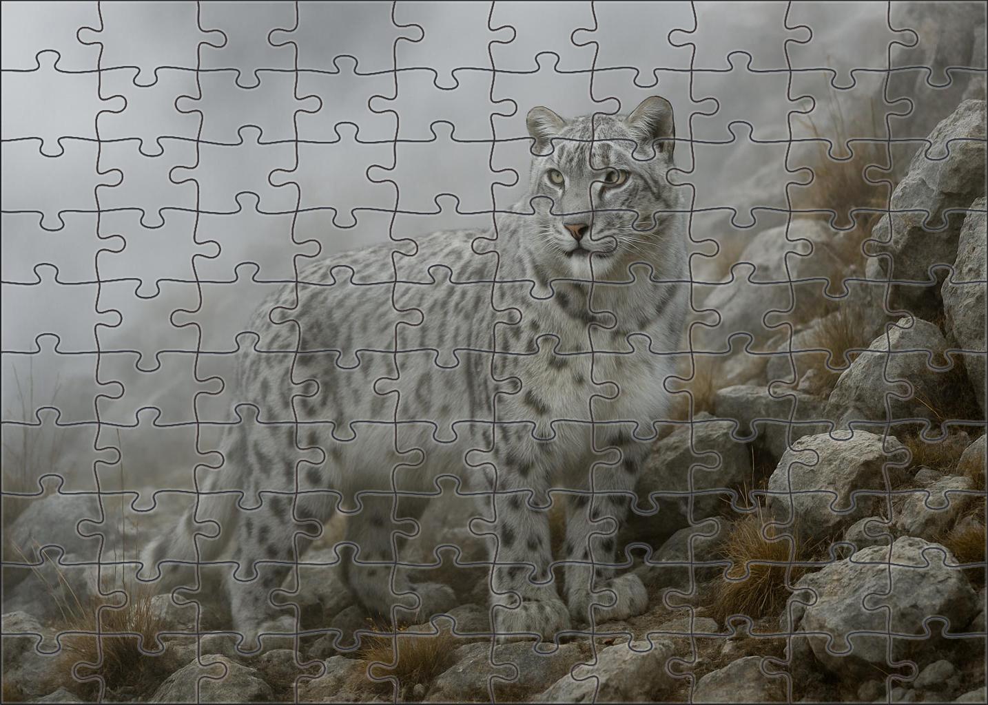 Silverback Mirage Ghostly Mountain Herbivore With Camouflaged Fur Mini Puzzle