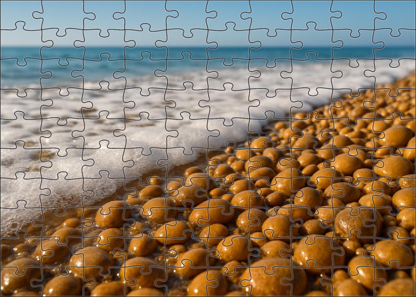 Golden Pebble Bay Unique Puzzle Design