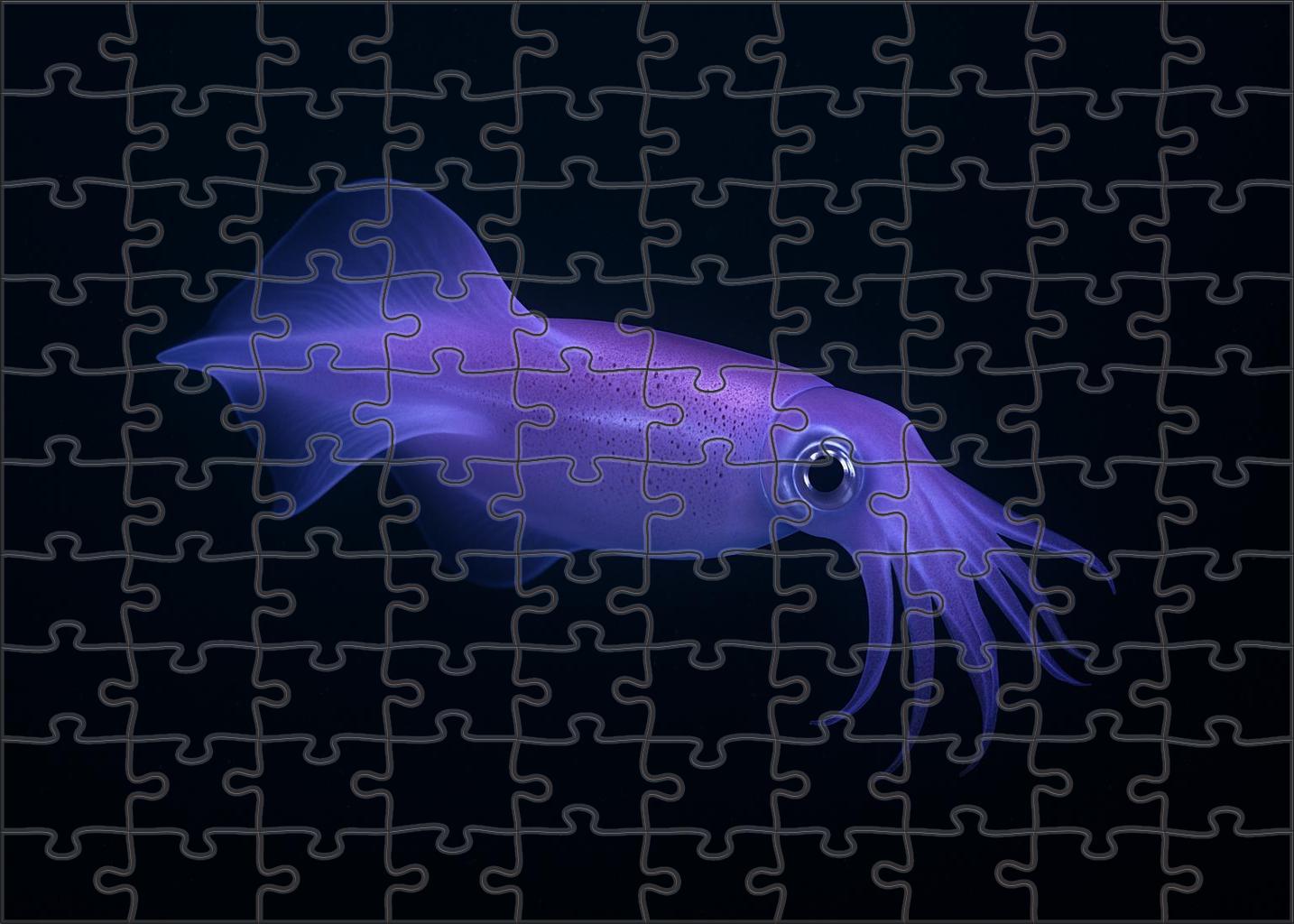 Violet Ribbon Squid Elusive Deep-sea Acrobat 200 Piece Puzzle