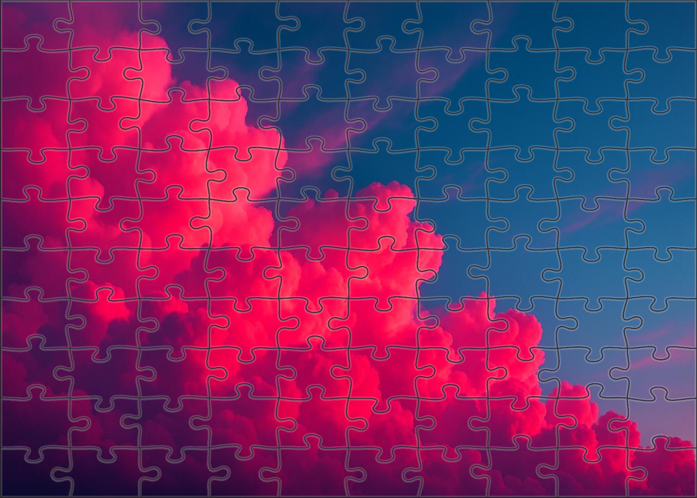 Fuchsia Cloud Cascade 50 Piece Puzzle