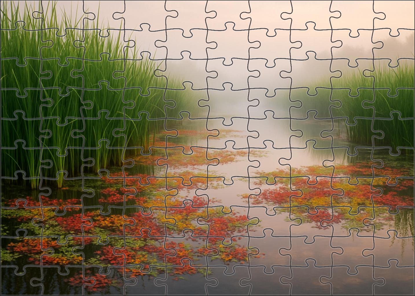 Verdant Marshlands Preserve Custom Jigsaw Puzzle