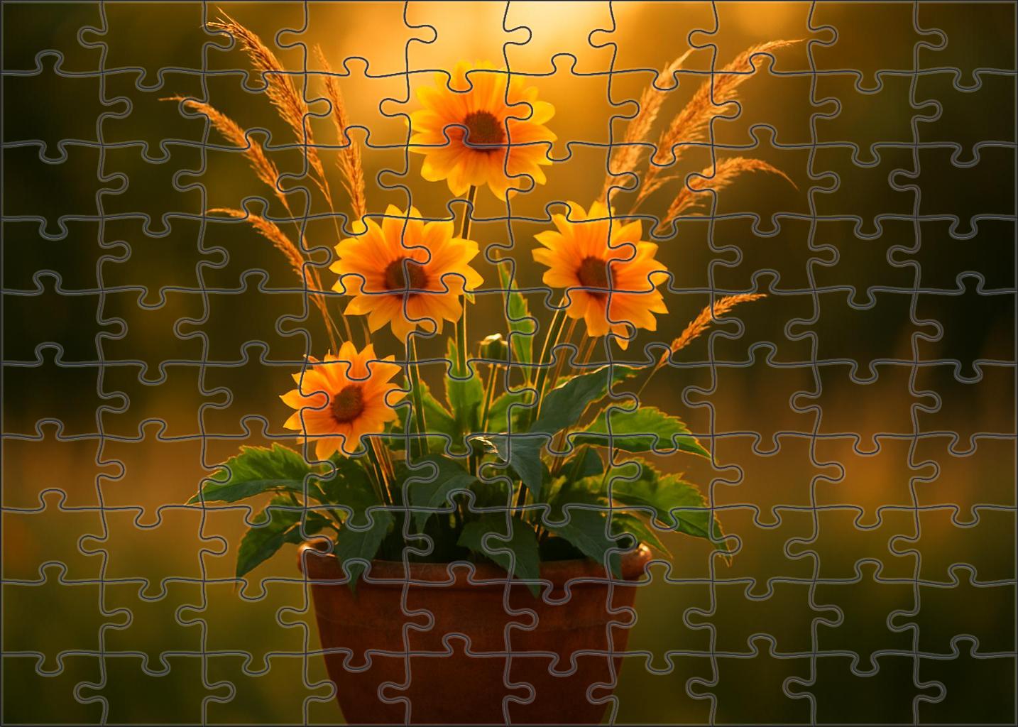 Golden Hour Pot Arrangement 200 Piece Puzzle