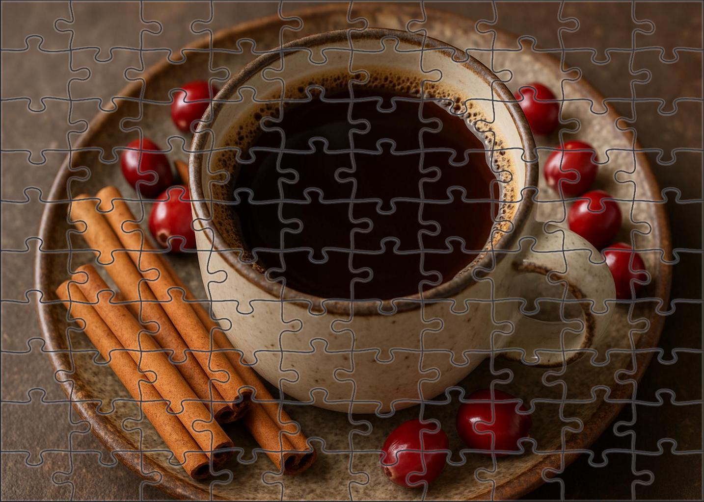 Cinder Trail Medium Roast Coffee Blend Highlighting Red Fruit And Spiced Cinnamon 50 Piece Puzzle