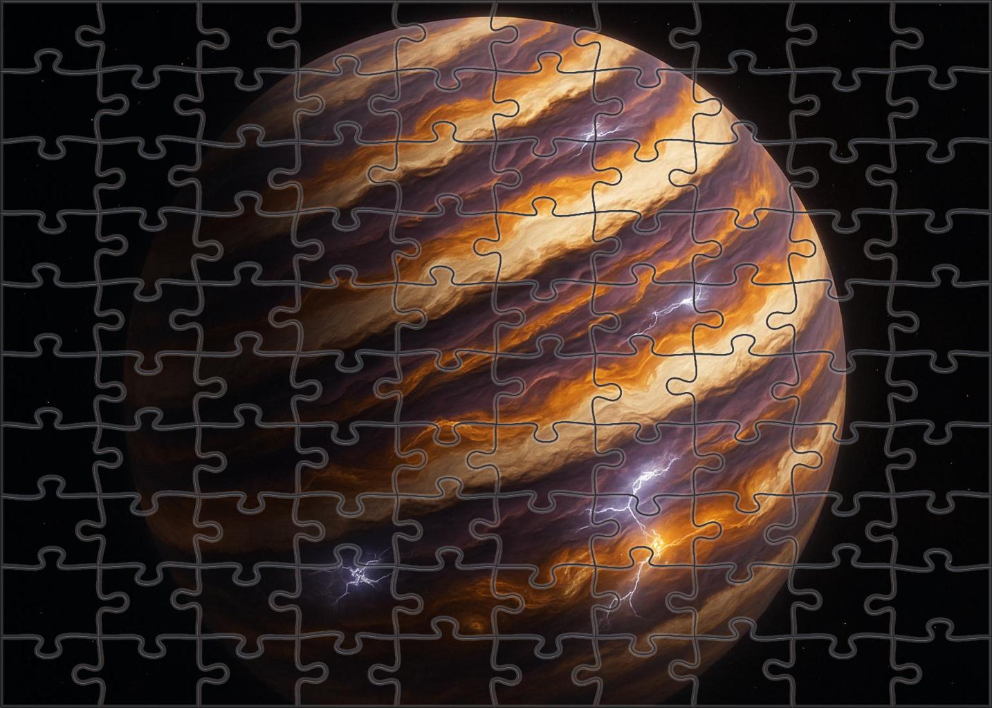 Celestial Spiral Storm Bands Custom Jigsaw Puzzle