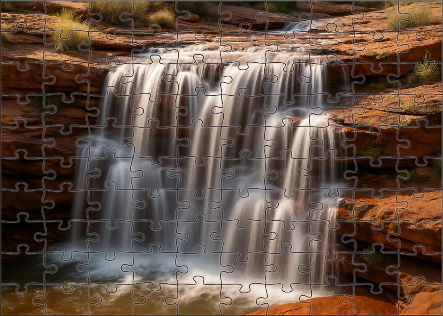 Crimson Stone Spill Custom Jigsaw Puzzle