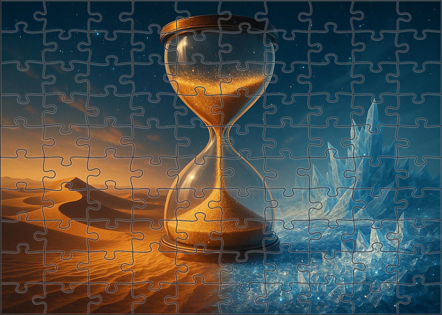 Crystal Hourglass Horizon Sands Flowing Backward Through Time Puzzle Fun