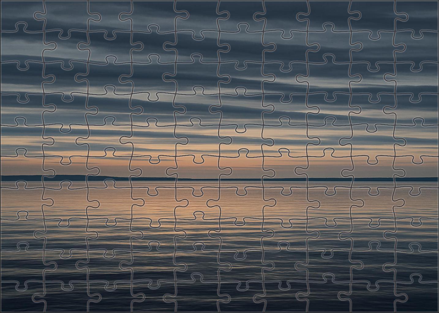 Slate Blue Evening Veil Puzzle For Adults