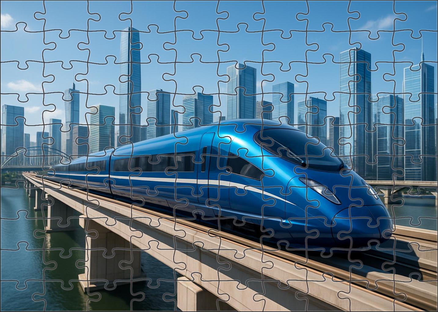 Sapphire Maglev Cruiser Puzzle Fun