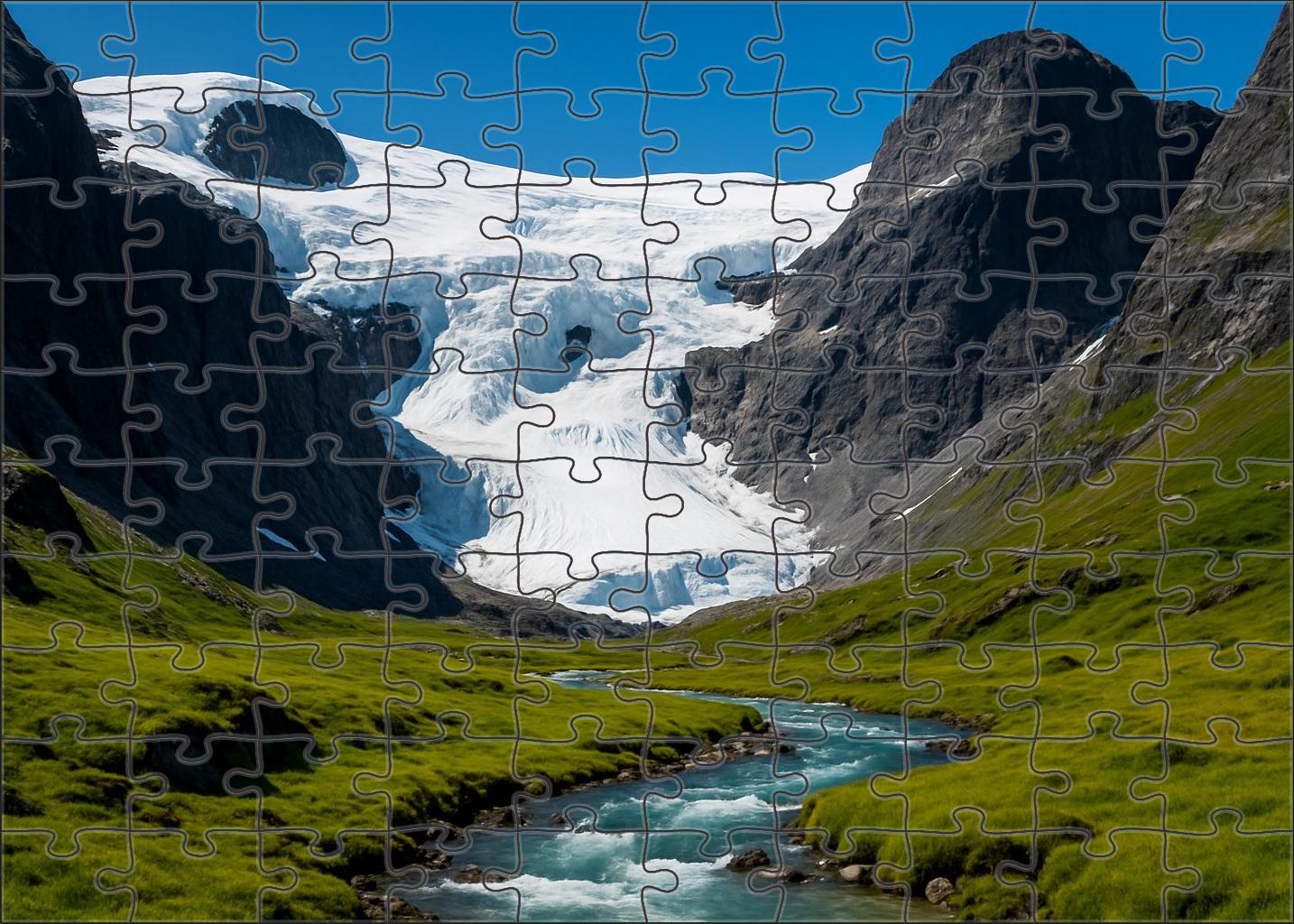 Crystal Icefield Basin Custom Jigsaw Puzzle