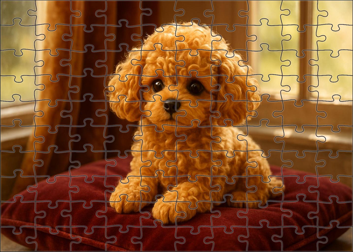 Amber Whisper Golden-toned Toy Companion With Soft Curly Coat 200 Piece Puzzle