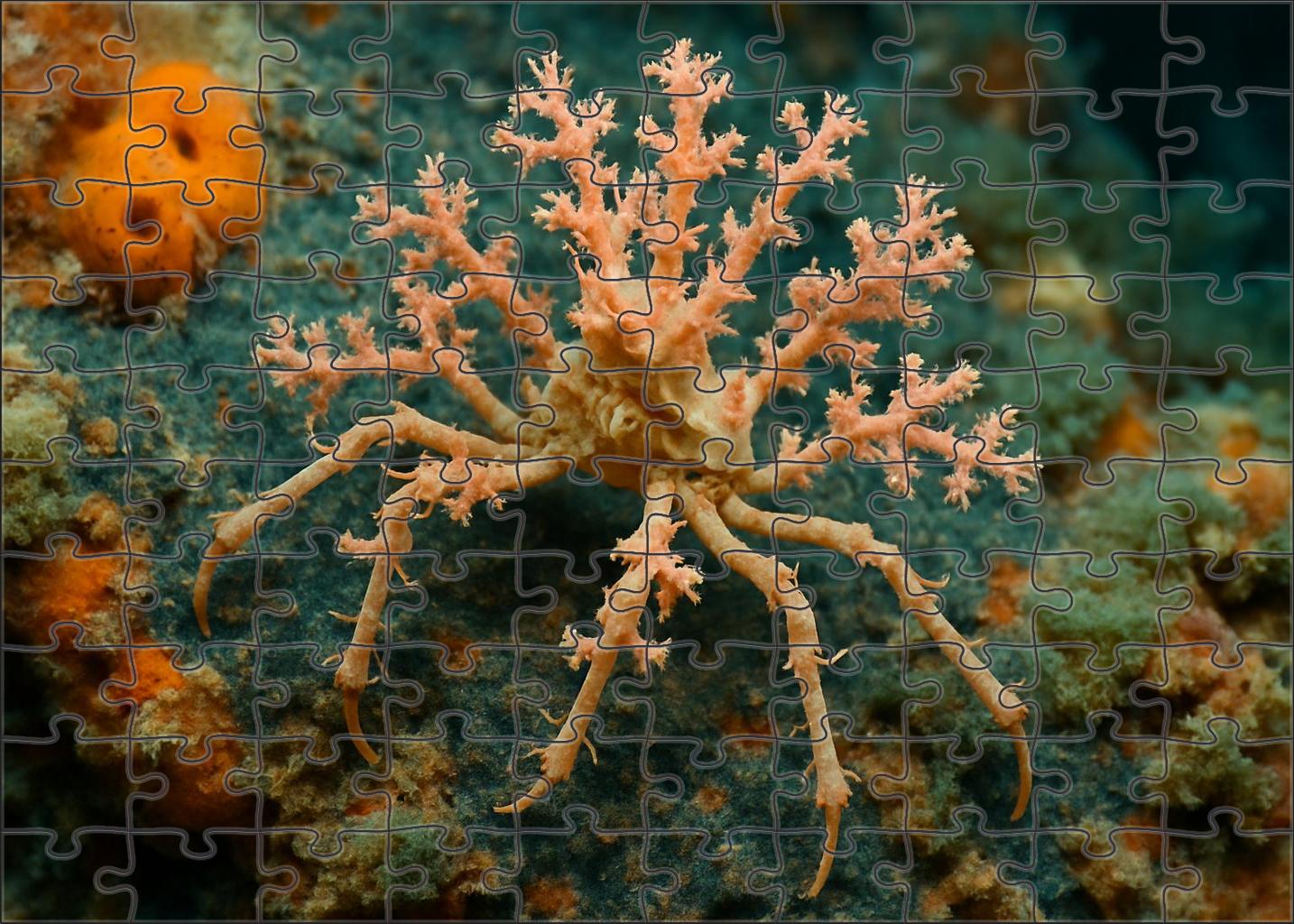 Coral-tipped Spider Crab Camouflaged Reef Scavenger Easy Puzzles