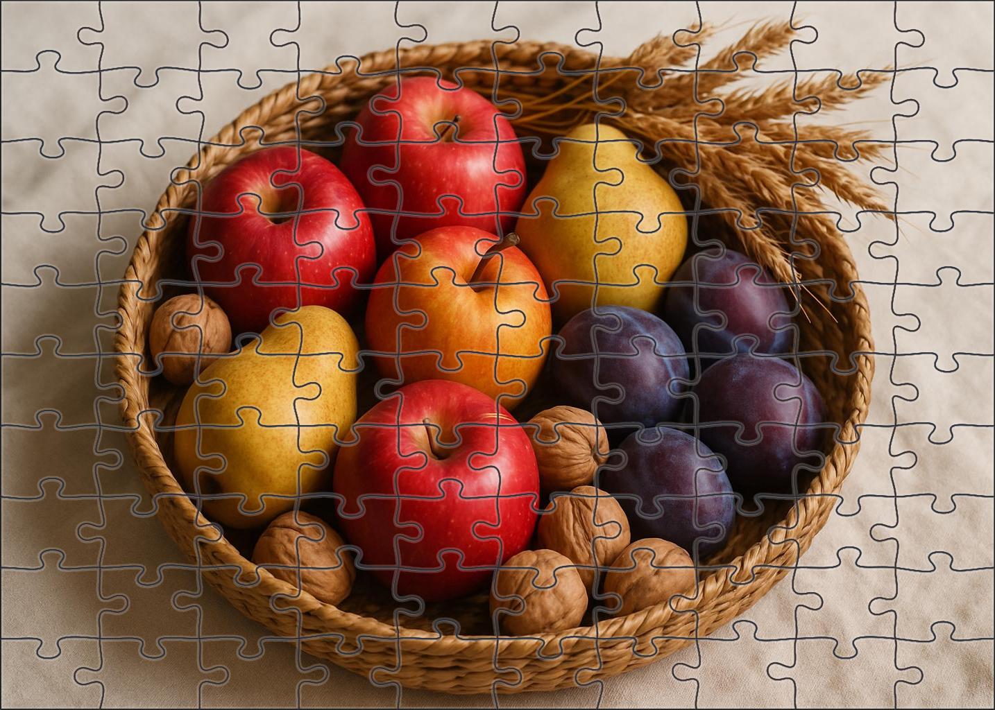 Harvest Moon Basket Arrangement 20 Piece Puzzle