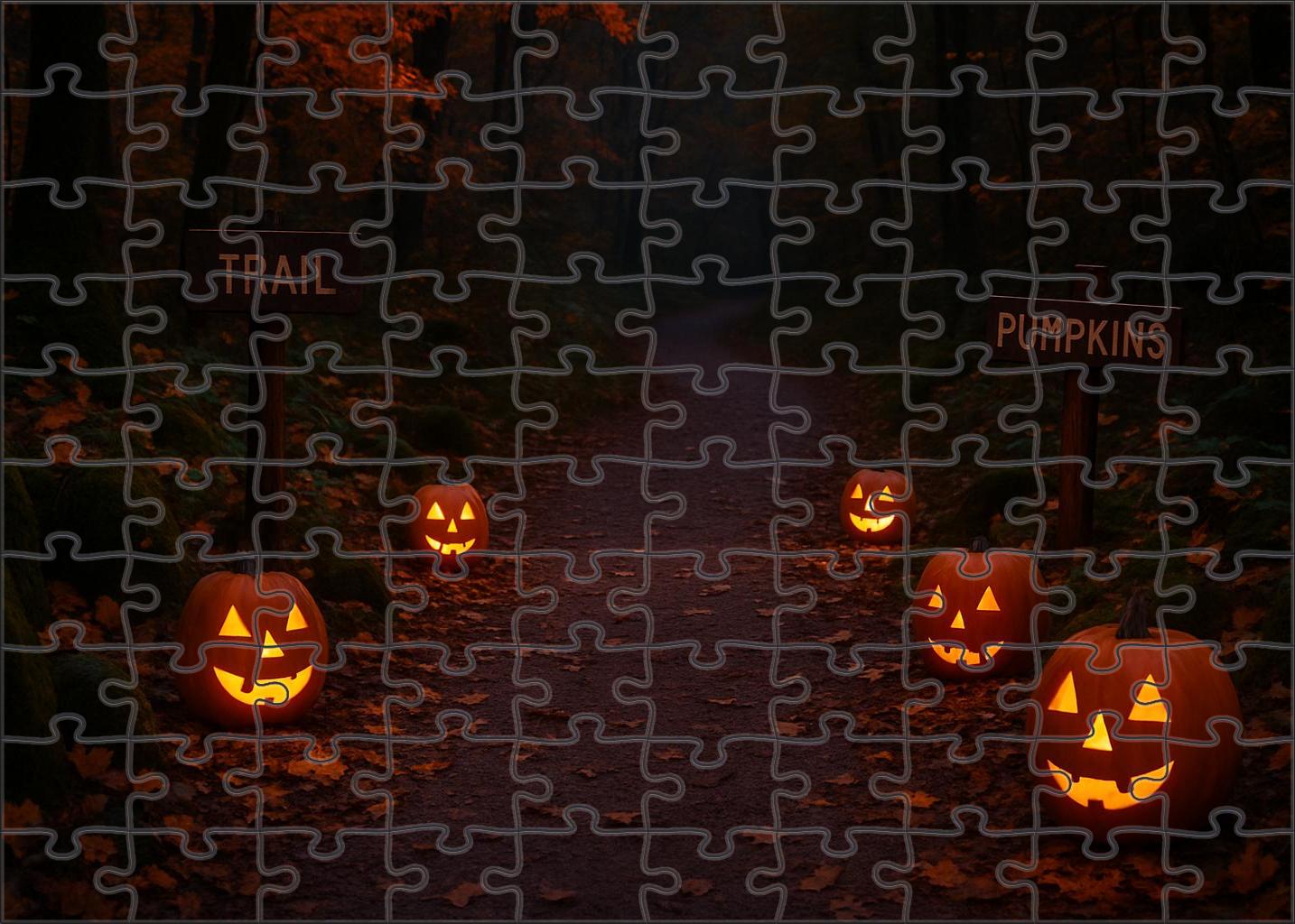 Twilight Pumpkin Lantern Trail 1000 Piece Puzzle