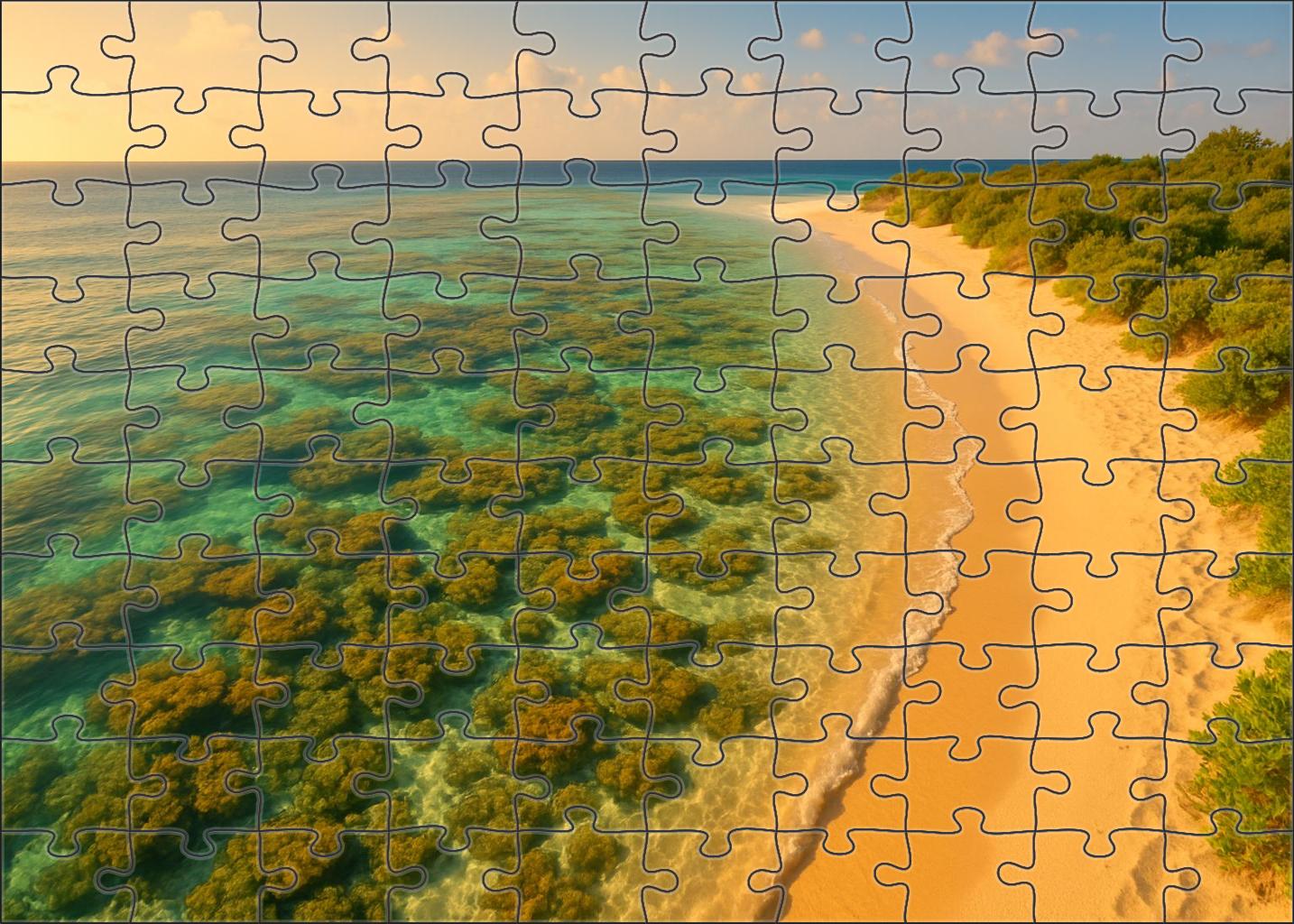 Sunlit Coral Bay 500 Piece Puzzle