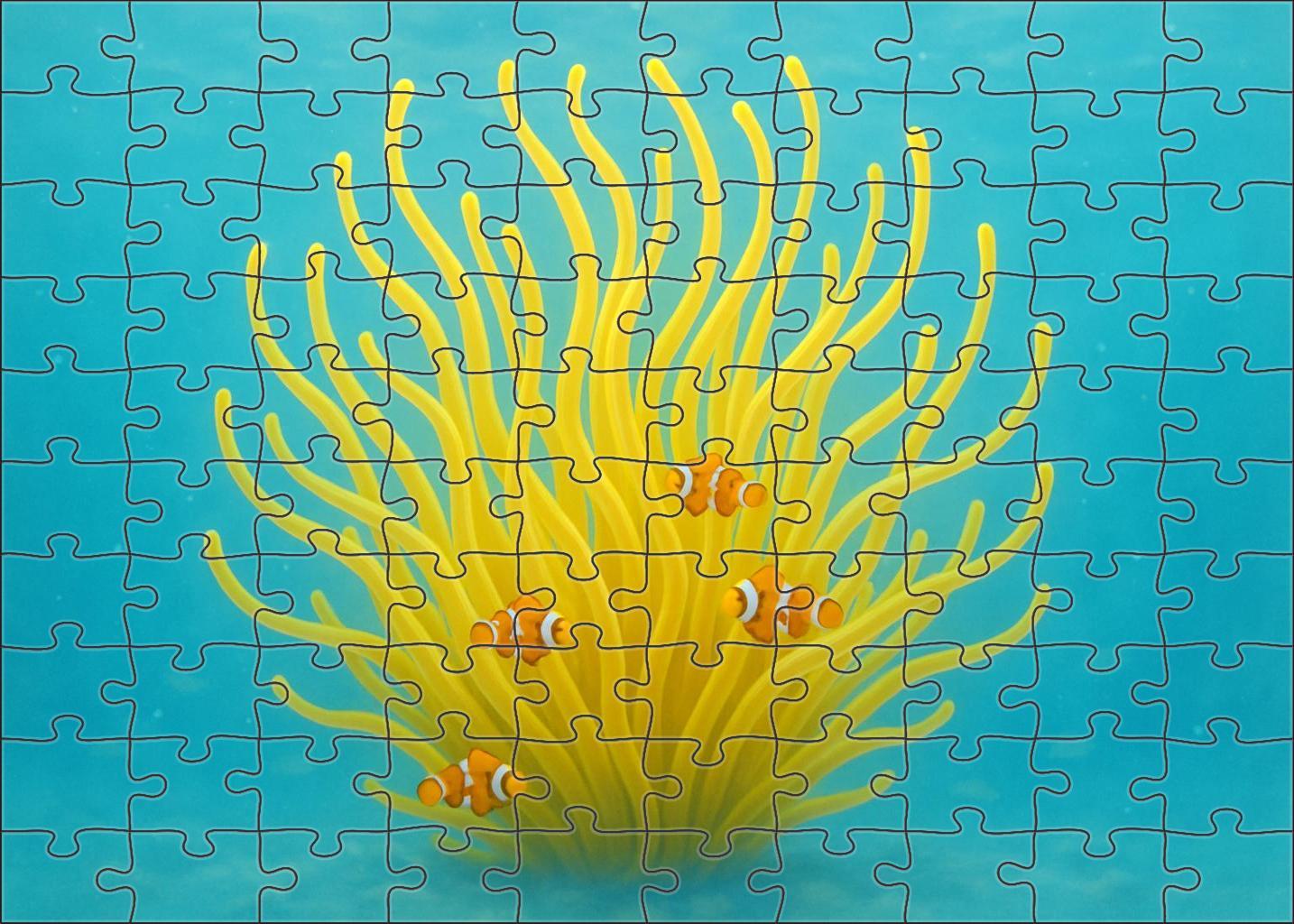 Golden Orb Anemone Radiant Tentacled Drifter With Symbiotic Clingfish 200 Piece Puzzle