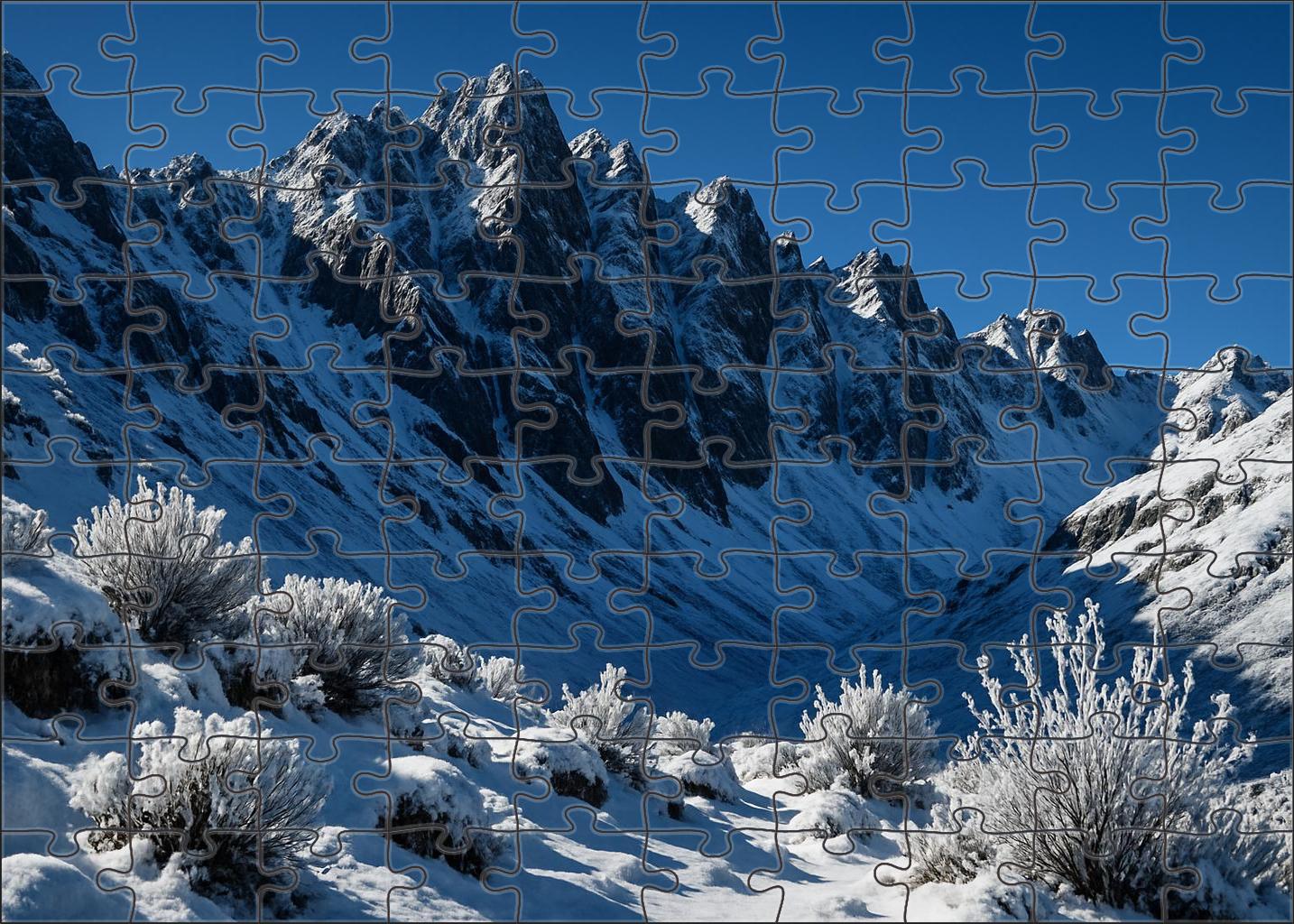 Craggy Snowy Ridge Premium Puzzle Pieces