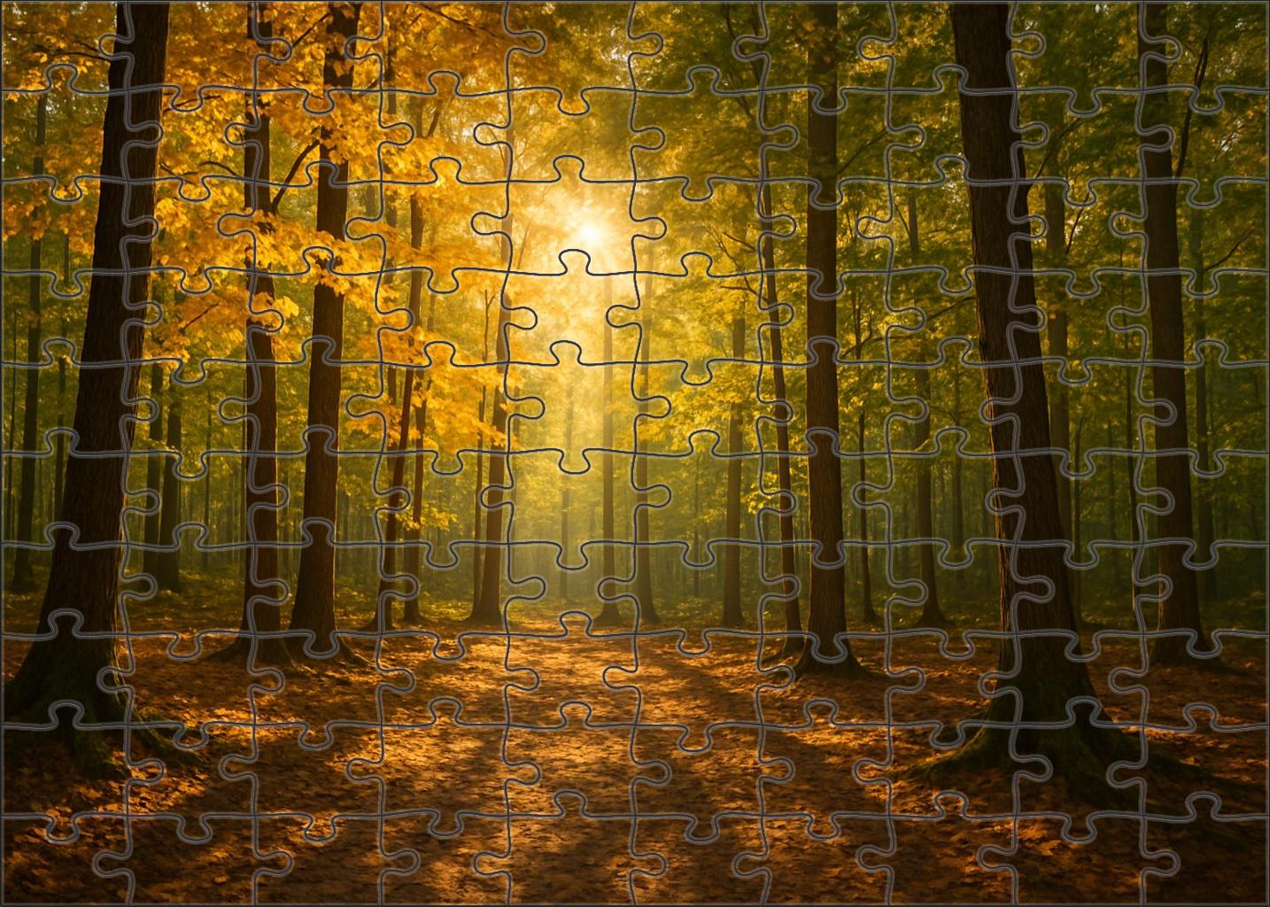 Golden Hour Forest Edge 1000 Piece Puzzle