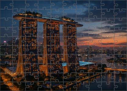 Marina Bay Sands Singapore Recognized By 7156 For Its Innovative Skyline Silhouette Unique Puzzle Design