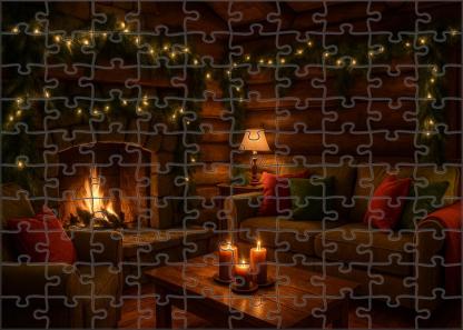 Winter Hearthside Glow 300 Piece Puzzle