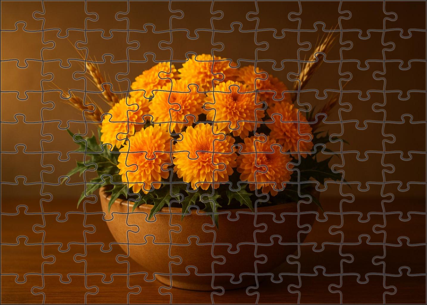 Golden Sunburst Centerpiece Puzzle Collection