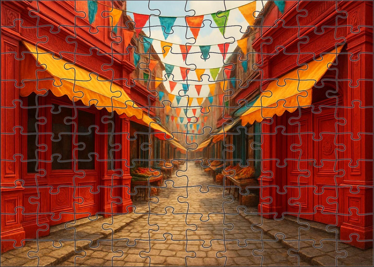 Crimson Market Way 100 Piece Puzzle